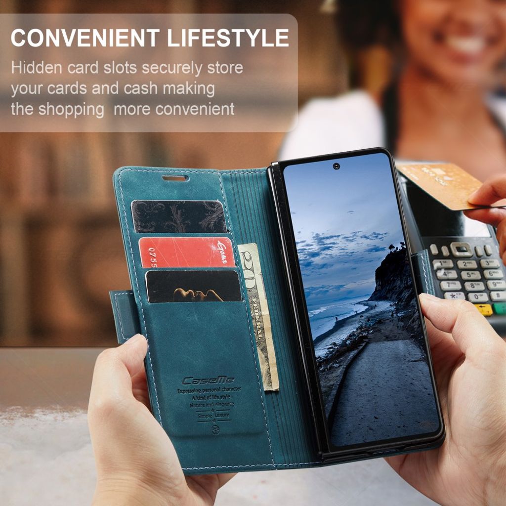 CASEME Samsung Galaxy Z Fold7 5G Plånboksfodral - Blå