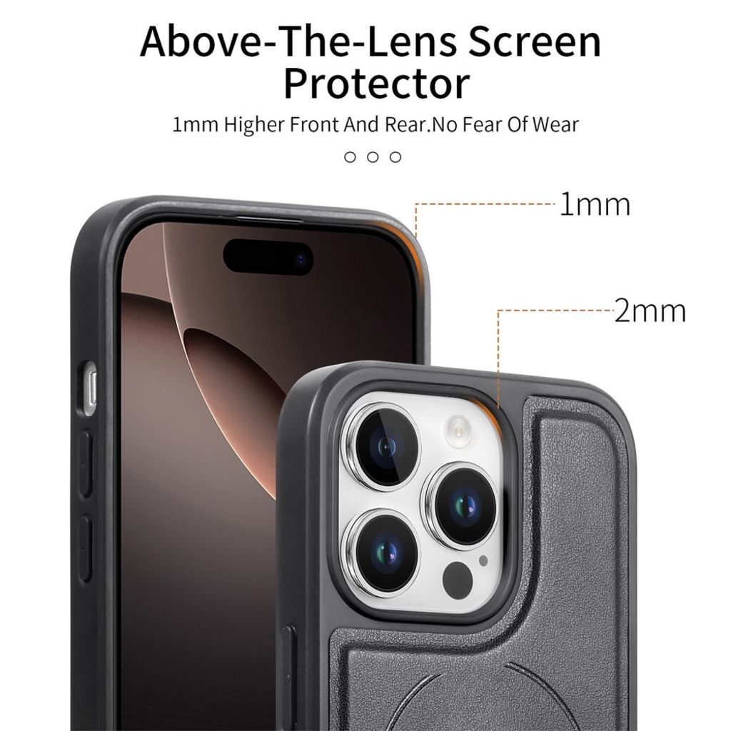 CASENEO iPhone 16 Pro Deksel med MagSafe - Svart