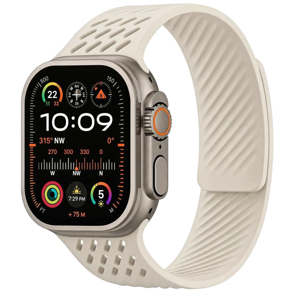 Apple Watch 42 / 41/ 40 / 38mm Klockarmband i Silikon - Beige