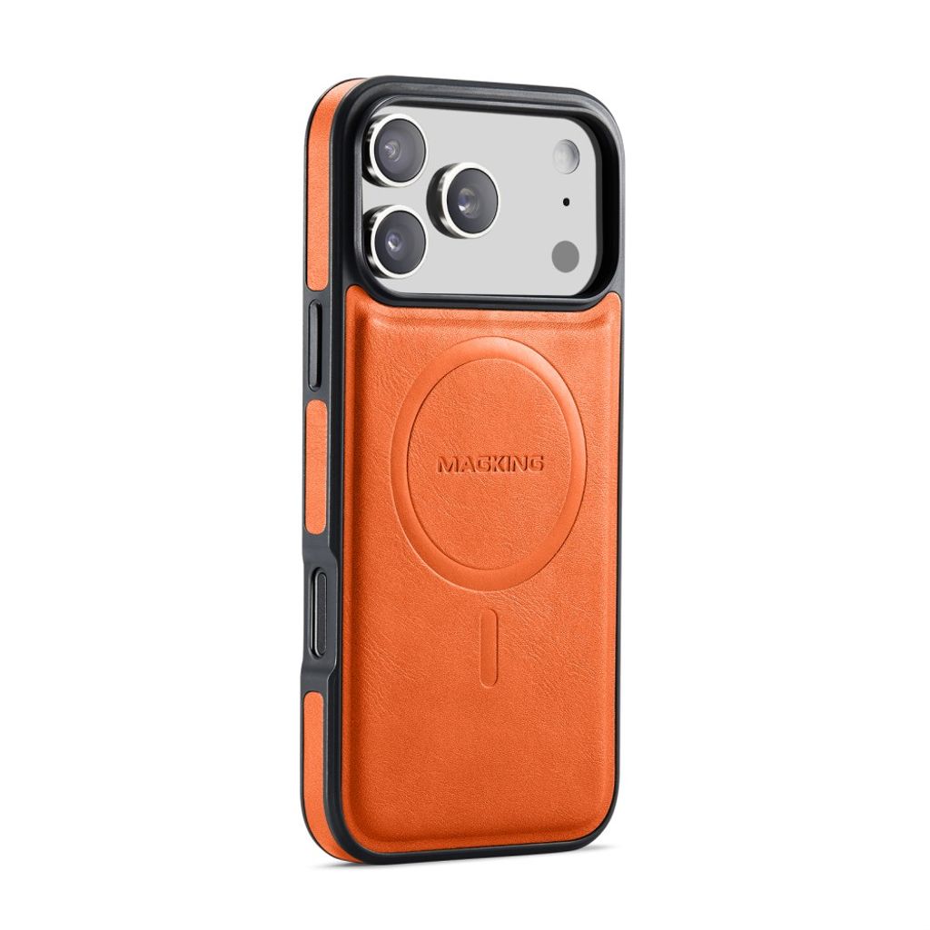 MAGKING iPhone 18 Pro Max/17 Pro Max MagSafe Kuori irrotettavalla lompakolla - Oranssi