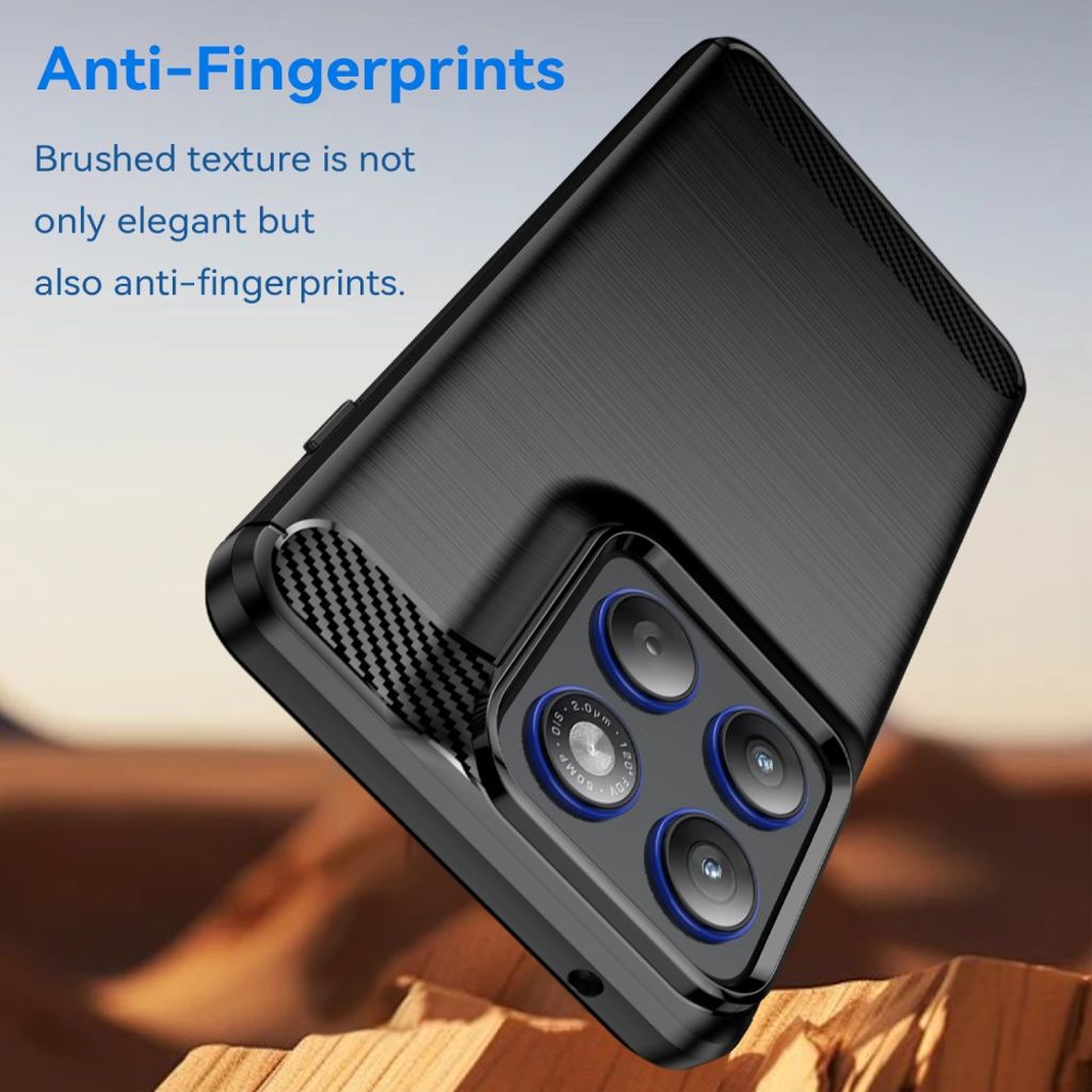 Motorola Edge 70 5G TPU Case Carbon Fiber Texture Brushed - Black