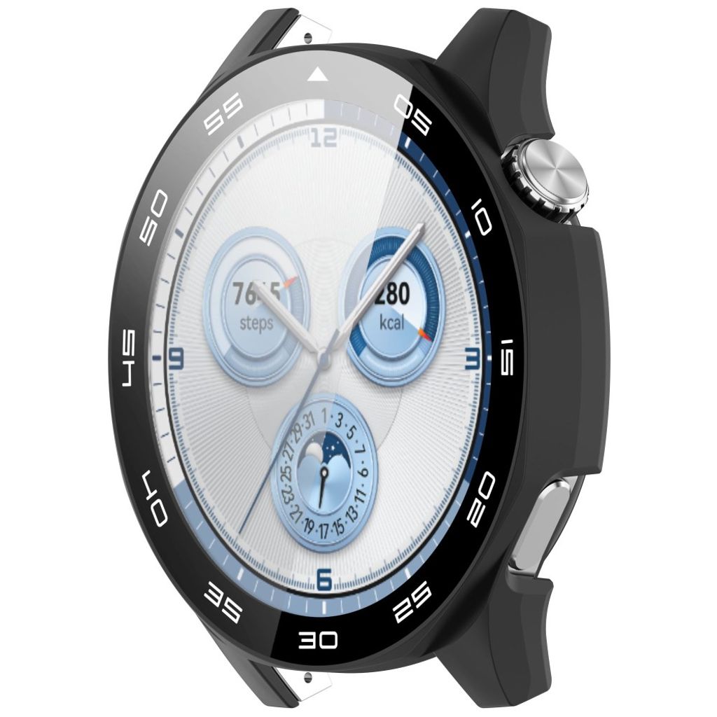 Huawei Watch GT 5 46mm Cover med Skærmbeskyttelse med kantmarkering – sort
