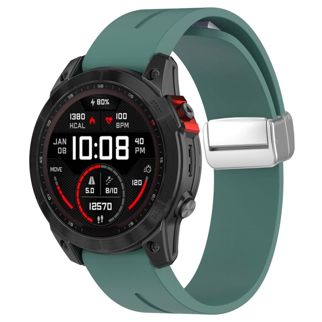 Garmin Fenix 7S Silicone Watch Strap - Green