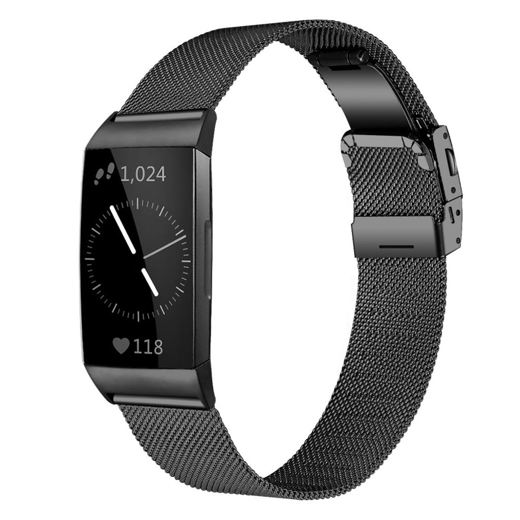 Fitbit Charge 3/Charge 4/SE Klokkereim – Svart