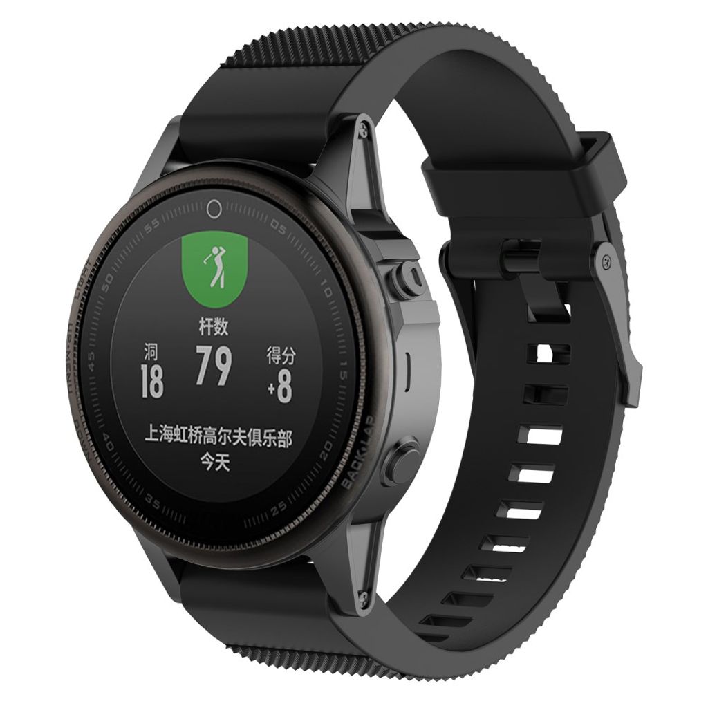 Garmin Fenix 5s Klockarmband i Silikon – Svart
