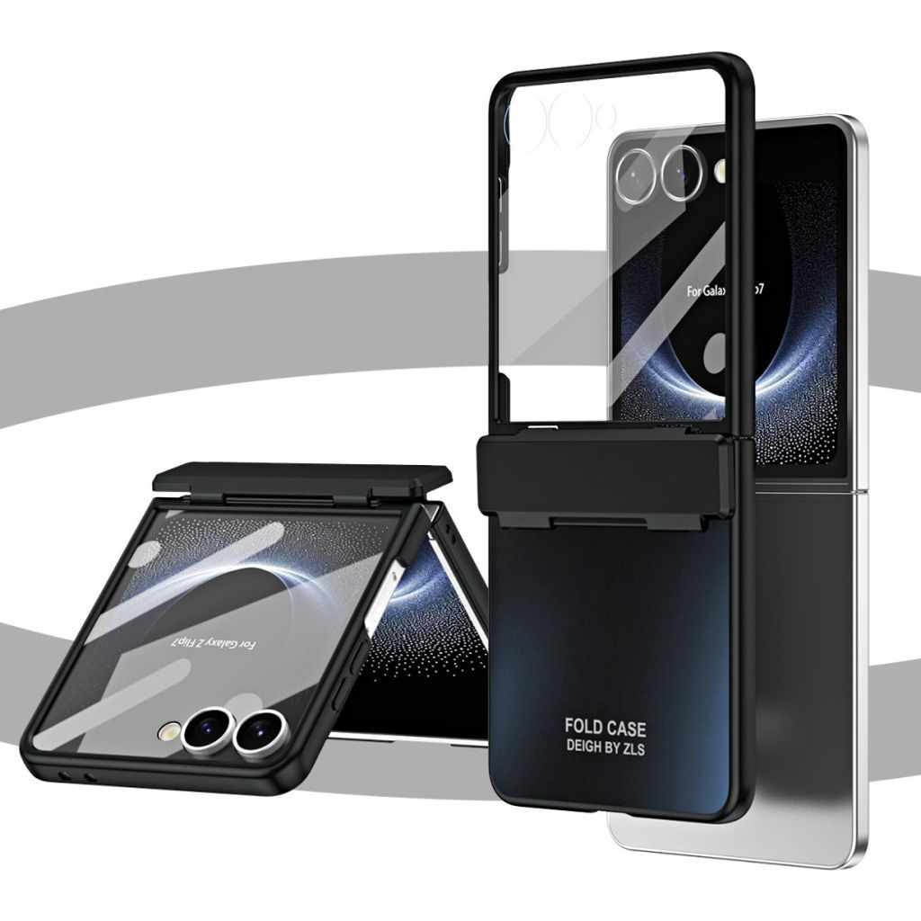 Samsung Galaxy Z Flip7 5G Cover med Skærmbeskytter - Sort