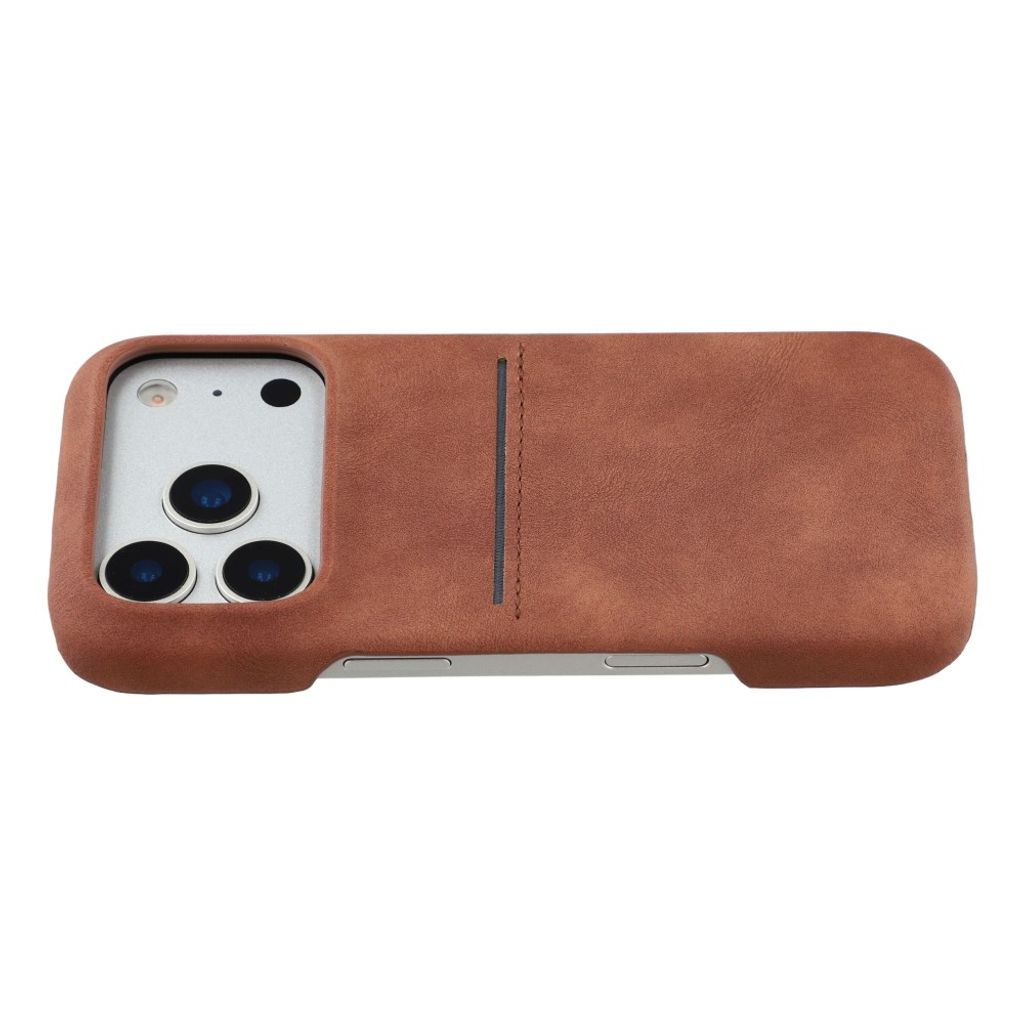 iPhone 18 Pro/17 Pro Kuori korttitaskulla - Ruskea