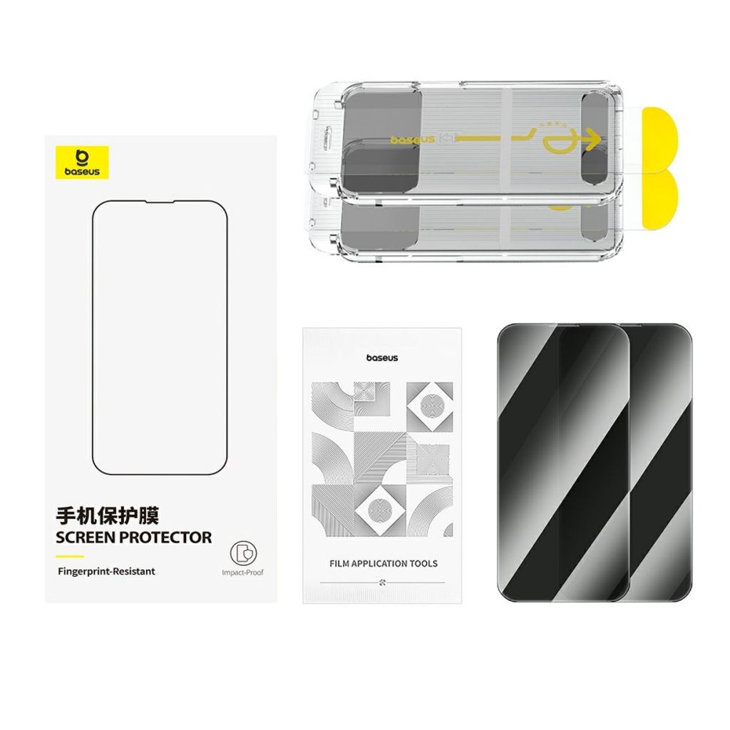 Baseus iPhone 16 Pro Max Privacy Skärmskydd i Härdat Glas, 2-pack