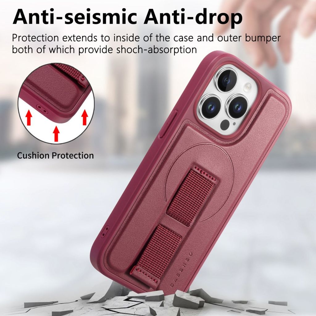 CASENEO iPhone 14 Pro Max MagSafe Skal – Röd