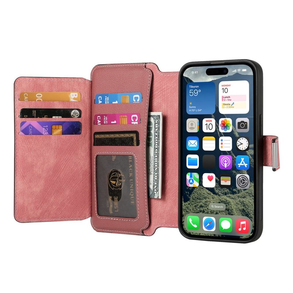 CASENEO iPhone 16 Plus Cover with Stand - Pink