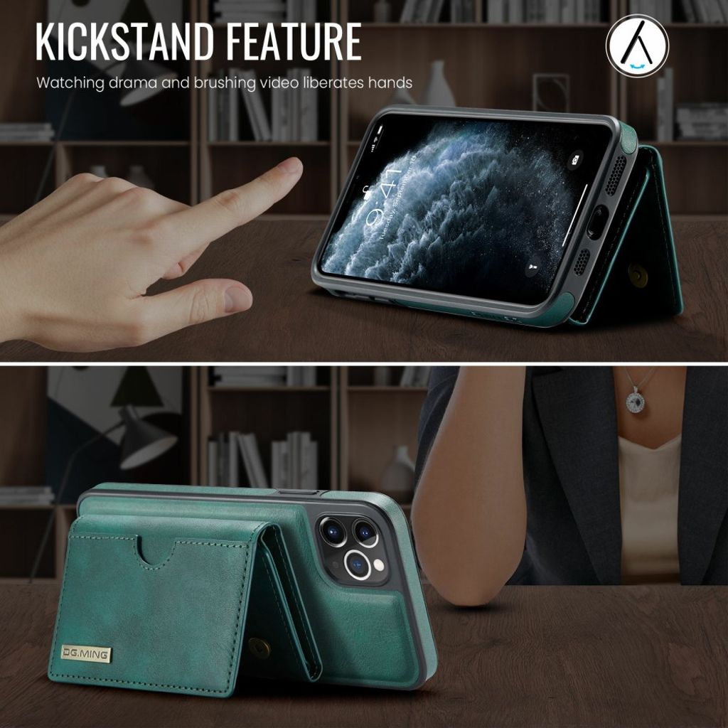 DG.MING iPhone 11 Pro Cover med Pung - Grøn
