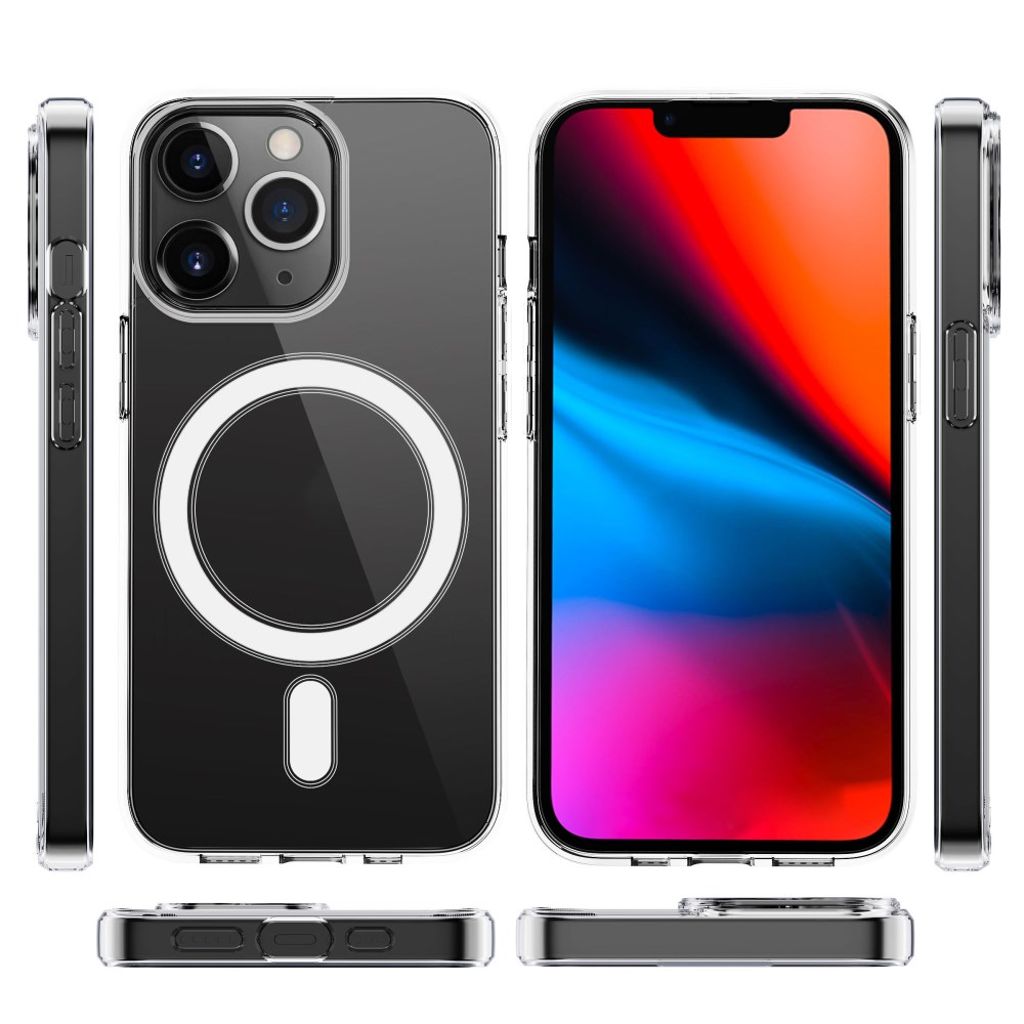 iPhone 13 Pro MagSafe-yhteensopiva Iskunkestävä Kuori - Läpinäkyvä