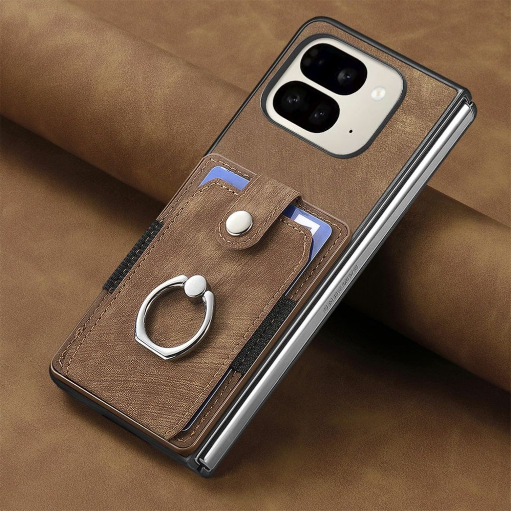 Google Pixel 9 Pro Fold 5G Cover med Stativ - Brun