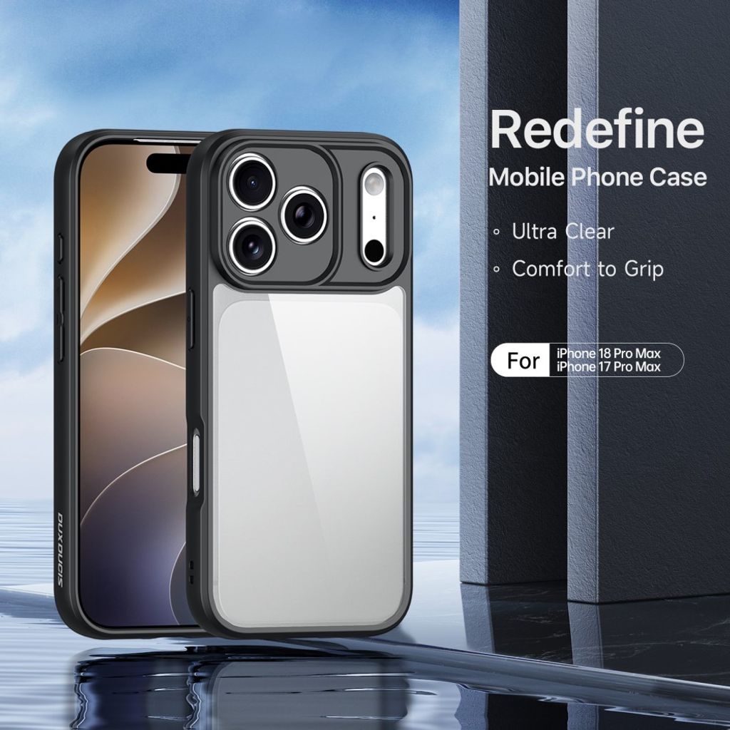 DUX DUCIS iPhone 17 Pro Max/iPhone 18 Pro Max kuori - musta/läpinäkyvä