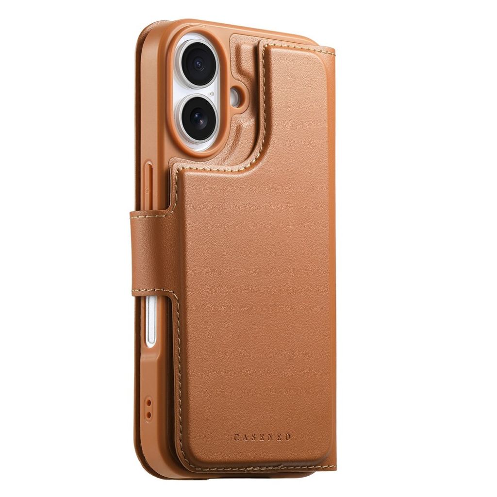 CASENEO iPhone 16 Cover with Stand - Brown