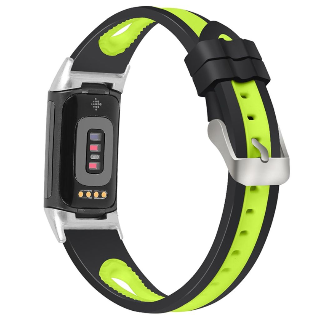 Fitbit Charge 6 / 5 Tofarget Klokkereim - Svart / Gul