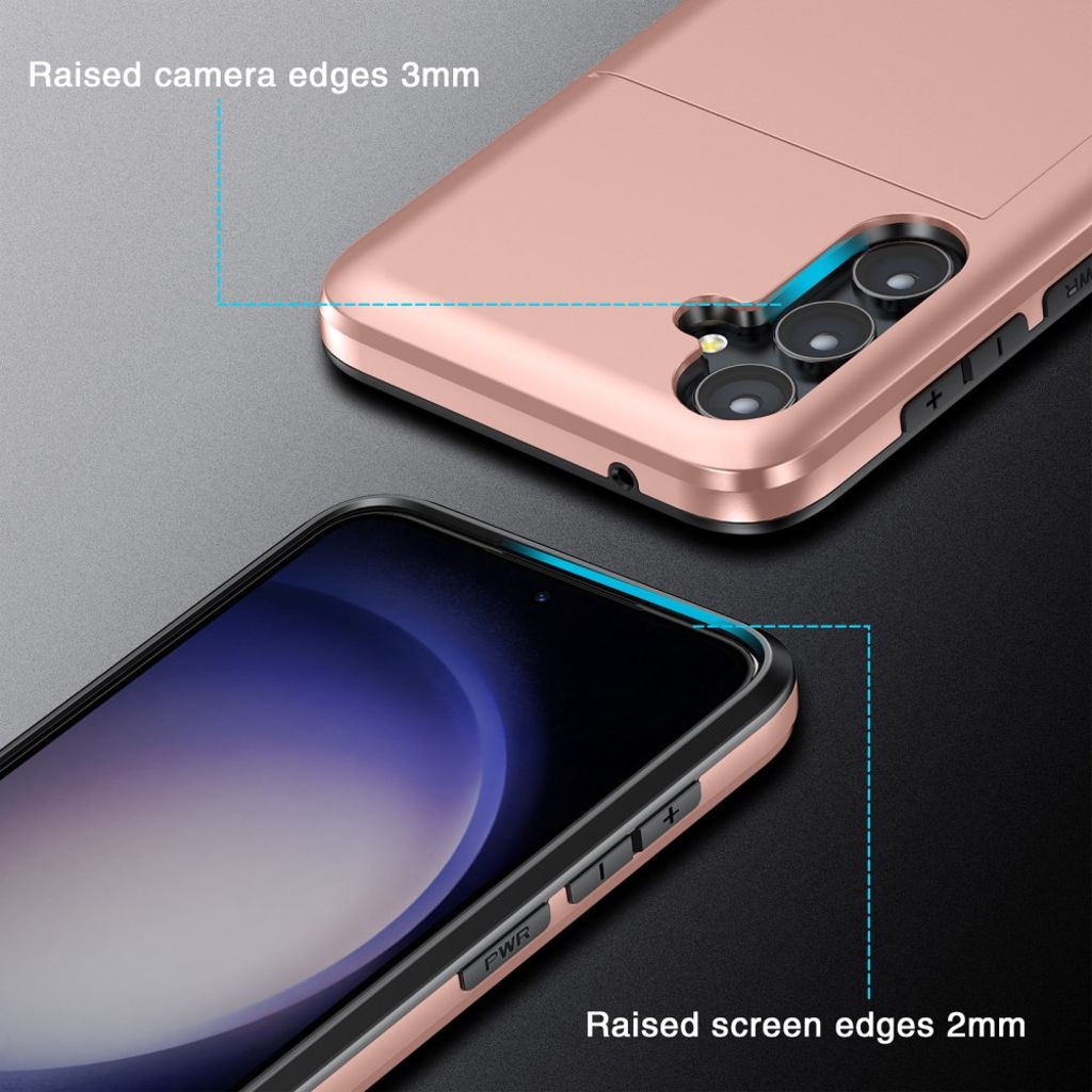 Samsung Galaxy A55 5G cover med slide kortholder - Sort