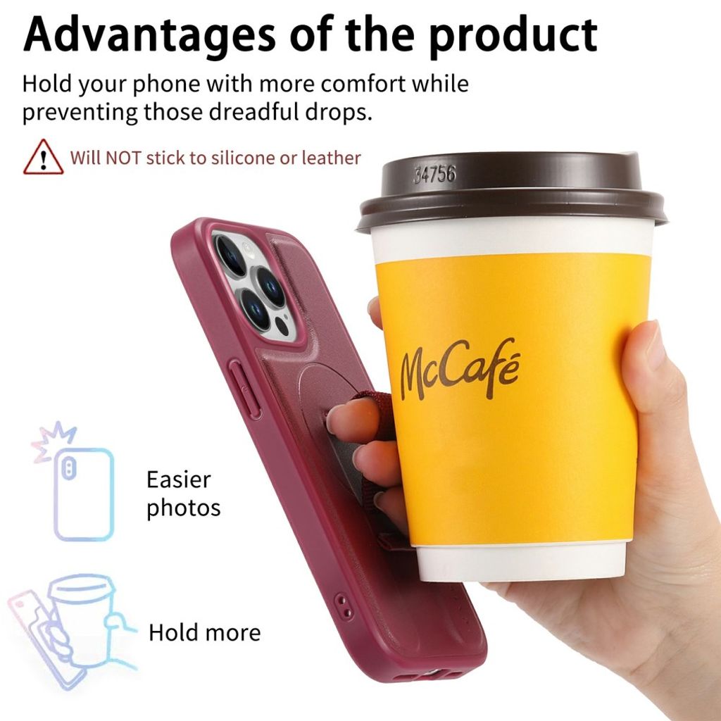 CASENEO iPhone 15 Pro Max Kotelo - Punainen