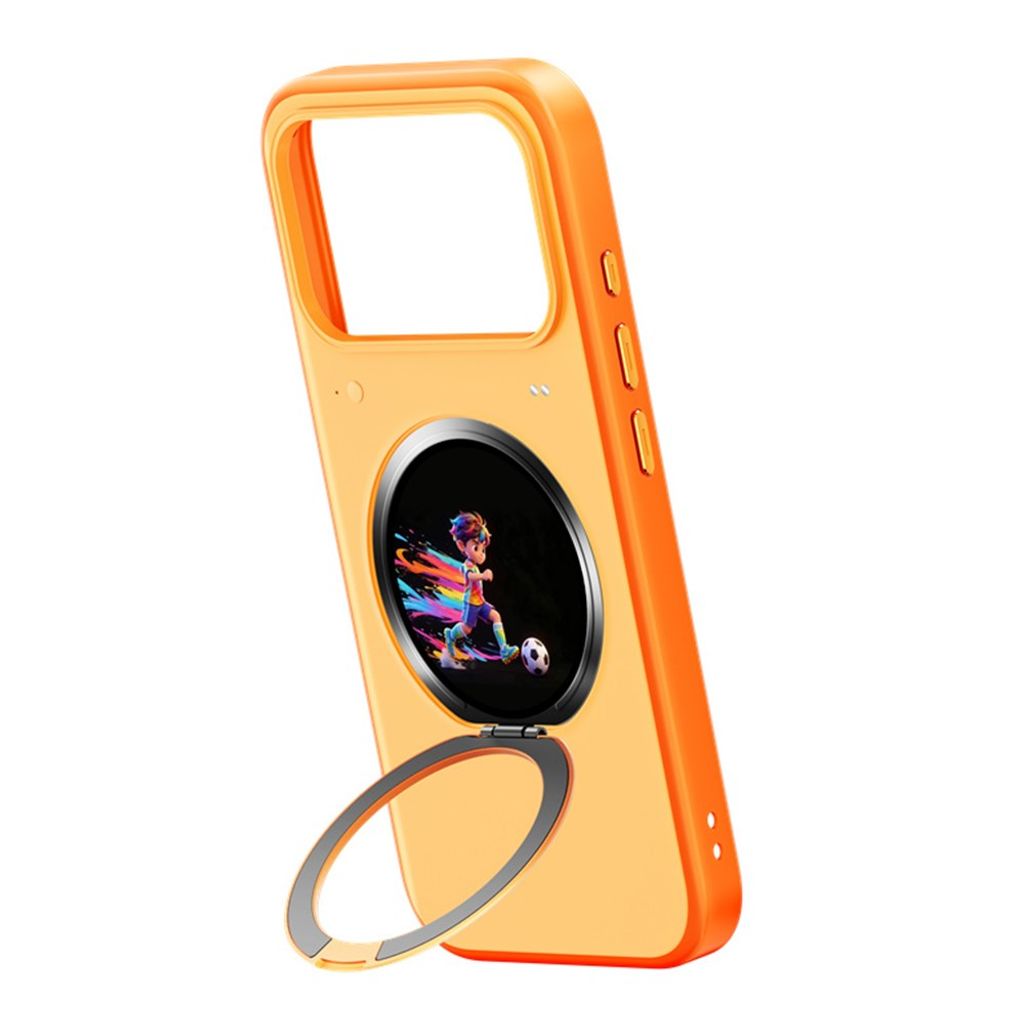 iPhone 17 Pro Max MagSafe-yhteensopiva Kuori Älykkäällä Näytöllä – Oranssi