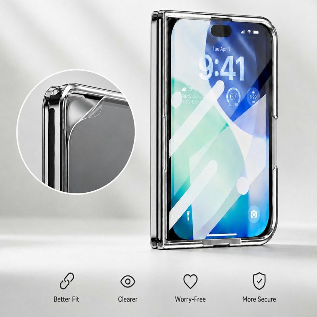 iPhone Duo MagSafe skal med inbyggt skärmskydd - Brun