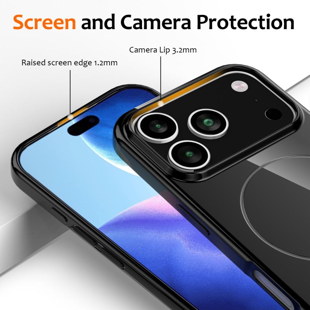 iPhone 17 Pro Max Case with Carrying strap - Black