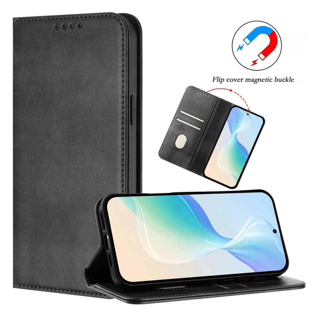 iPhone 18 Pro/17 Pro Lommeboketui PU-skinn RFID-blokkering - Svart