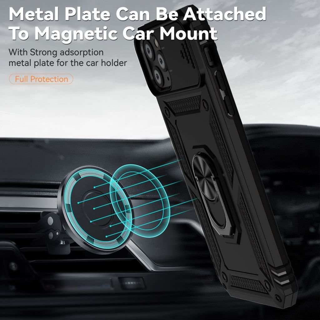 iPhone 11 Pro Cover med Ringholder - Sort