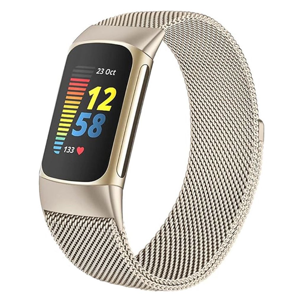 KALEBOL Fitbit Charge 6/5 Klokkereim i rustfritt stål - Gull