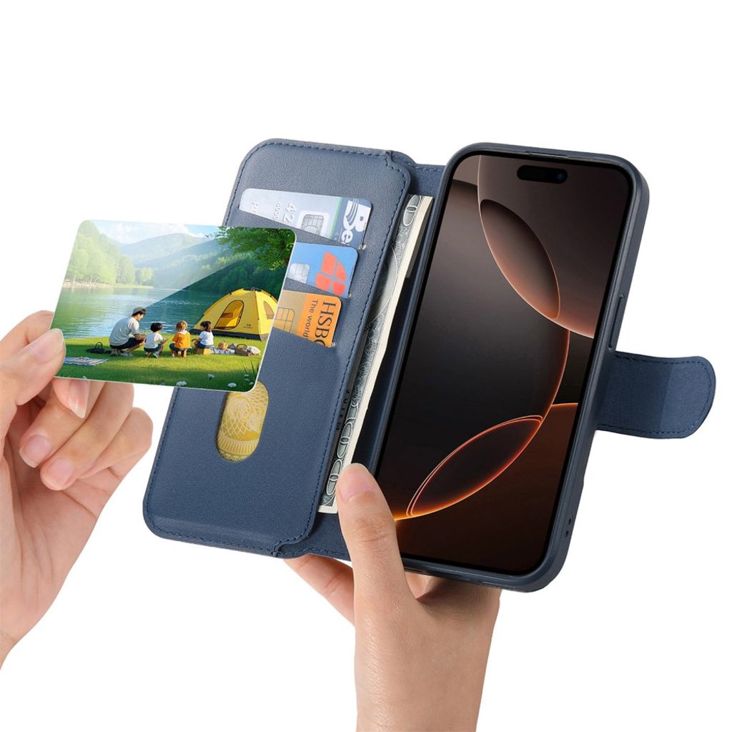 CASENEO iPhone 16e Wallet Cover MagSafe Compatible – Blue