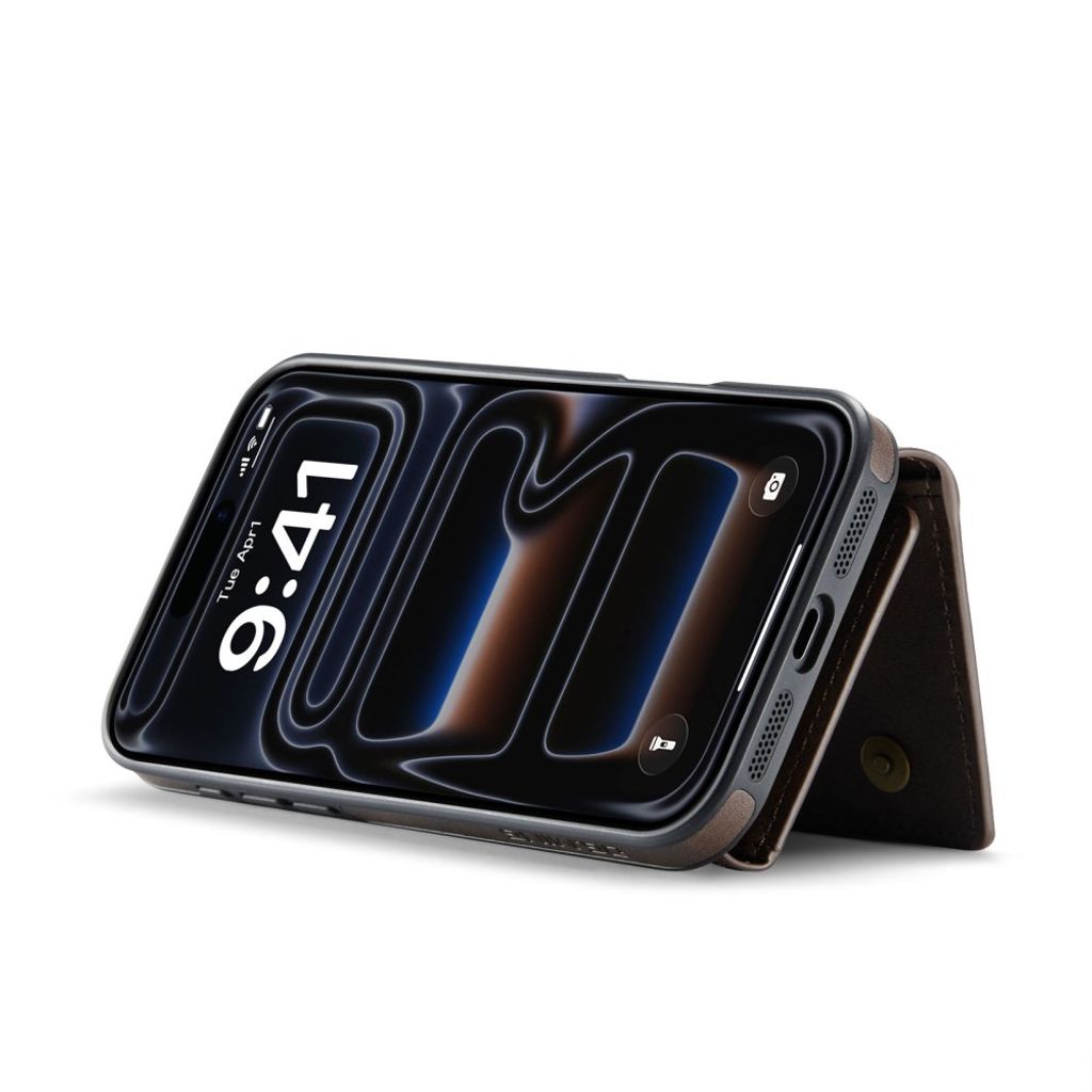 DG.MING iPhone 18 Pro Max/17 Pro Max Skal med Magnetisk Avtagbar Plånbok - Brun
