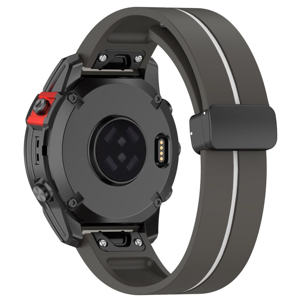 Garmin Fenix 8 51mm Klockarmband i Silikon - Grå, Vit