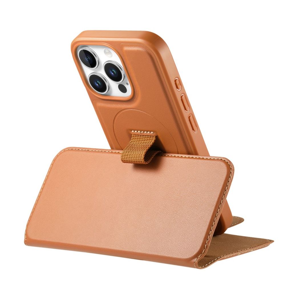 Caseneo iPhone 16 Pro Max Plånboksfodral RFID-blockerande – Brun