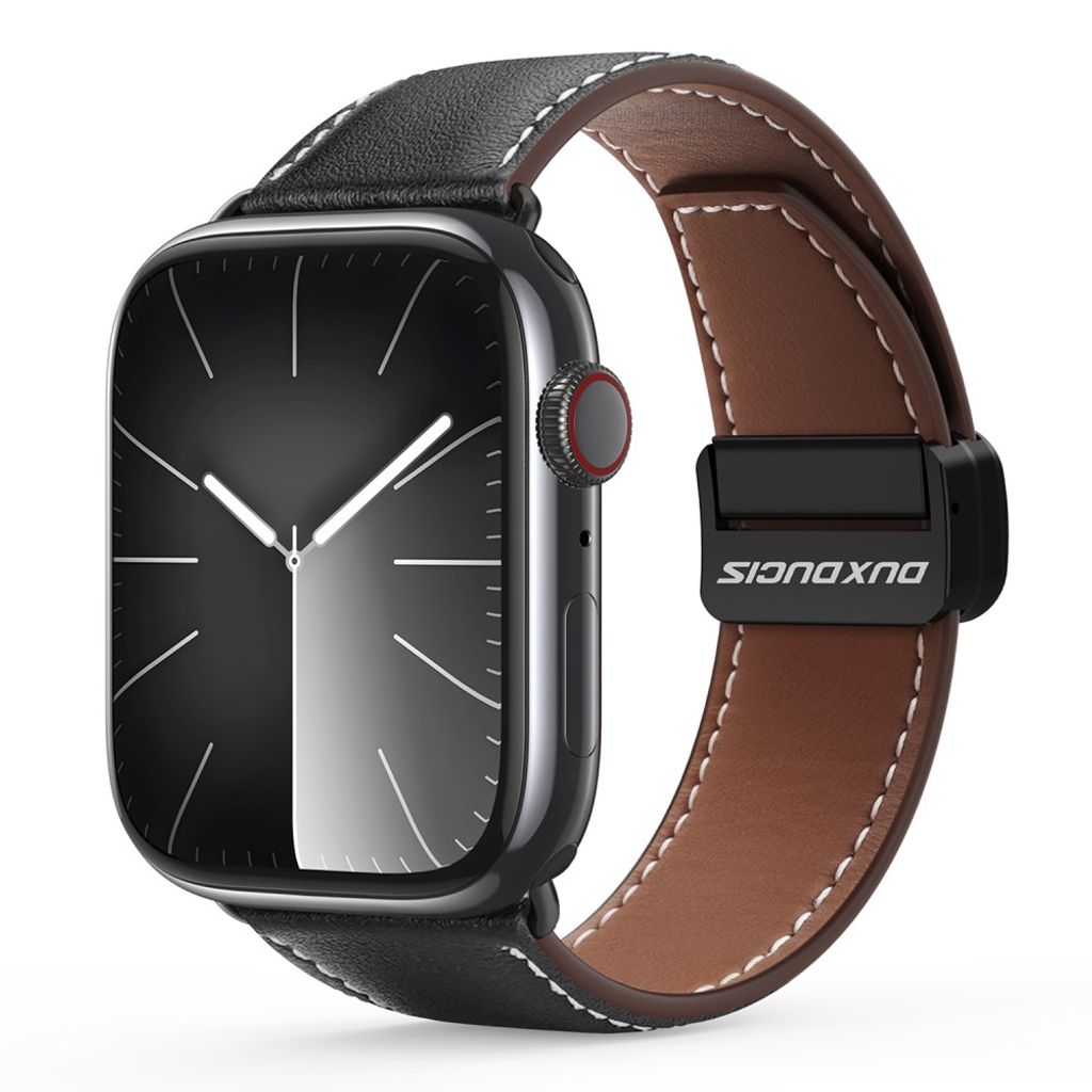 DUX DUCIS YA Series Apple Watch 38/40/41/42mm Urrem i ægte læder - Sort