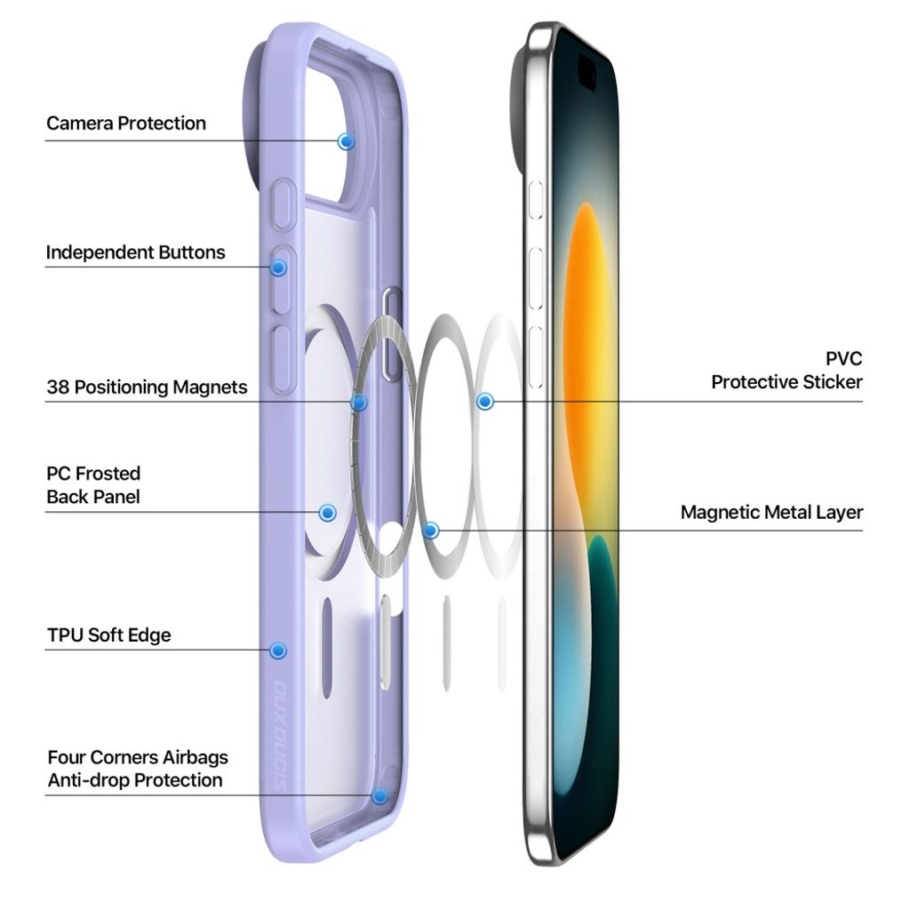 DUX DUCIS iPhone 17 Air Cover med MagSafe - Lilla
