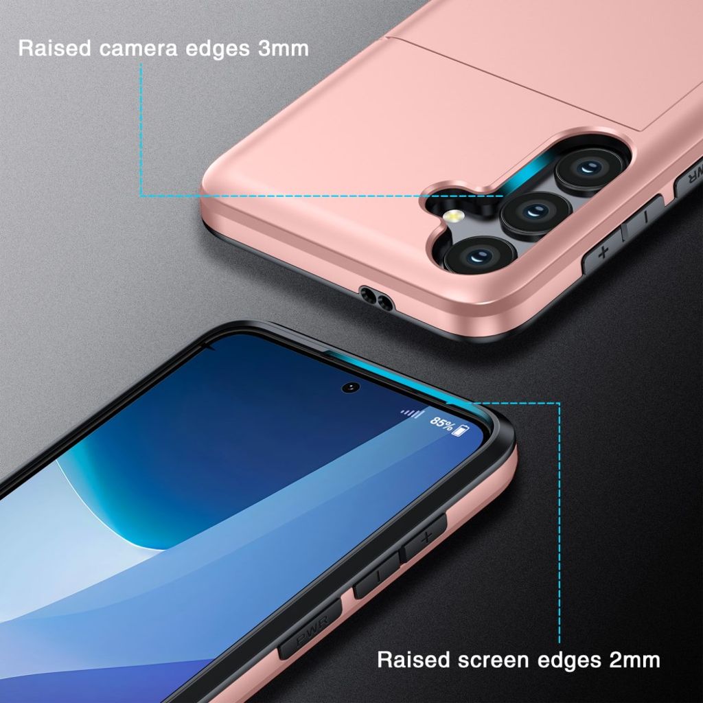 Samsung Galaxy S25 FE Skal med Kortfack - Vit