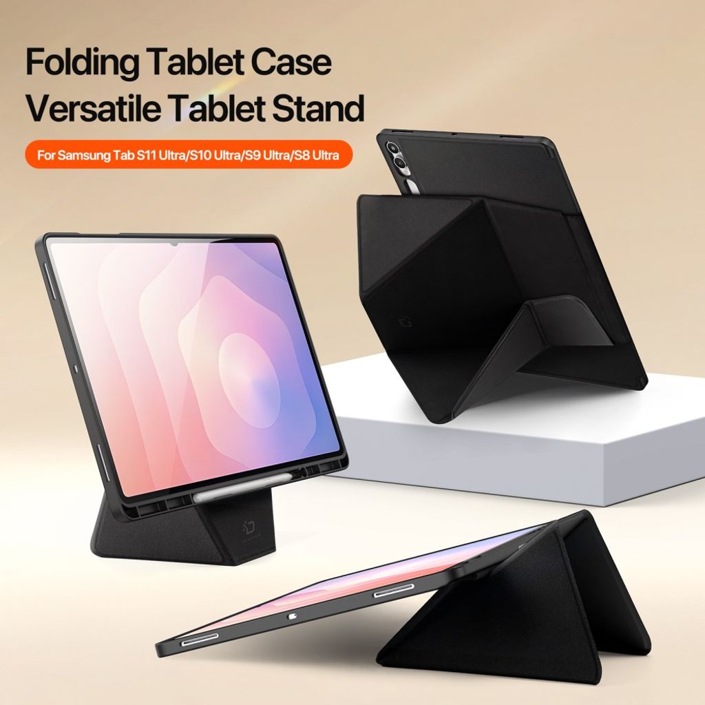 DUX DUCIS Samsung Galaxy Tab S12 Ultra/S11 Ultra etc Kotelo taittuvalla jalustalla - Musta