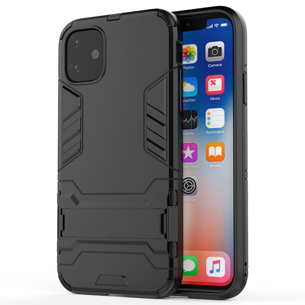 iPhone 11 Puhelinkuori Jalusta - Musta