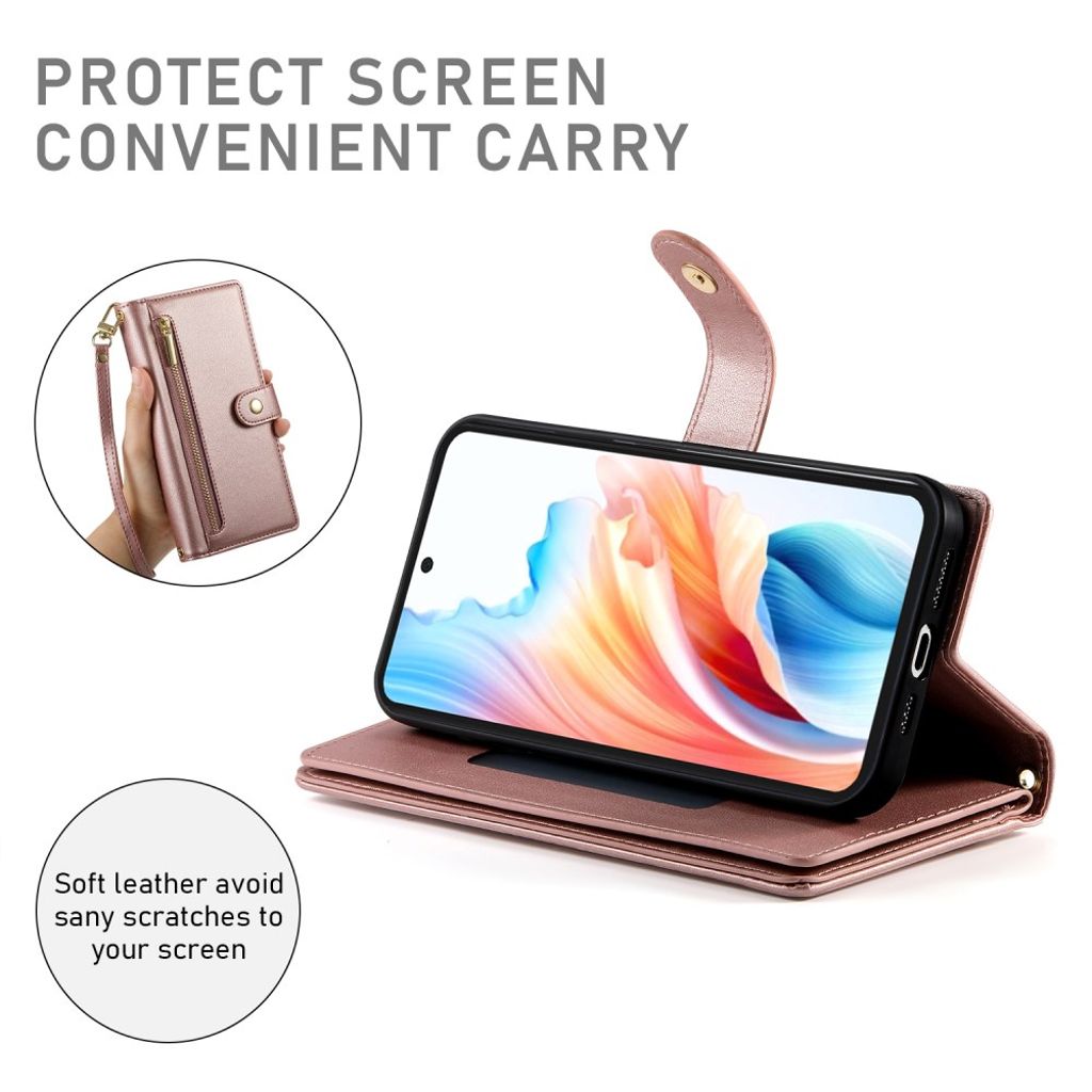 Samsung Galaxy S26 Ultra Plånboksfodral med Avtagbar Rem - Rosa