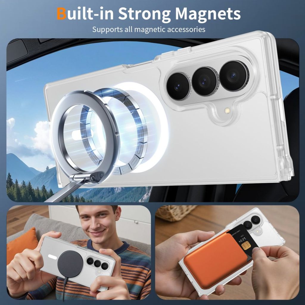 Samsung Galaxy Z Fold8 Ultra MagSafe cover med akrylbagside - Gennemsigtig