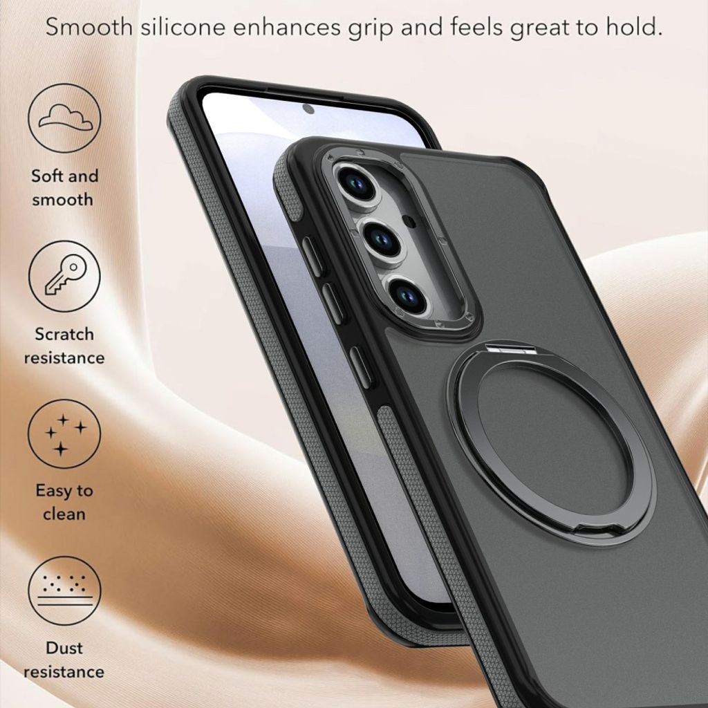 Samsung Galaxy S26 FE deksel med magnetisk ring - grå