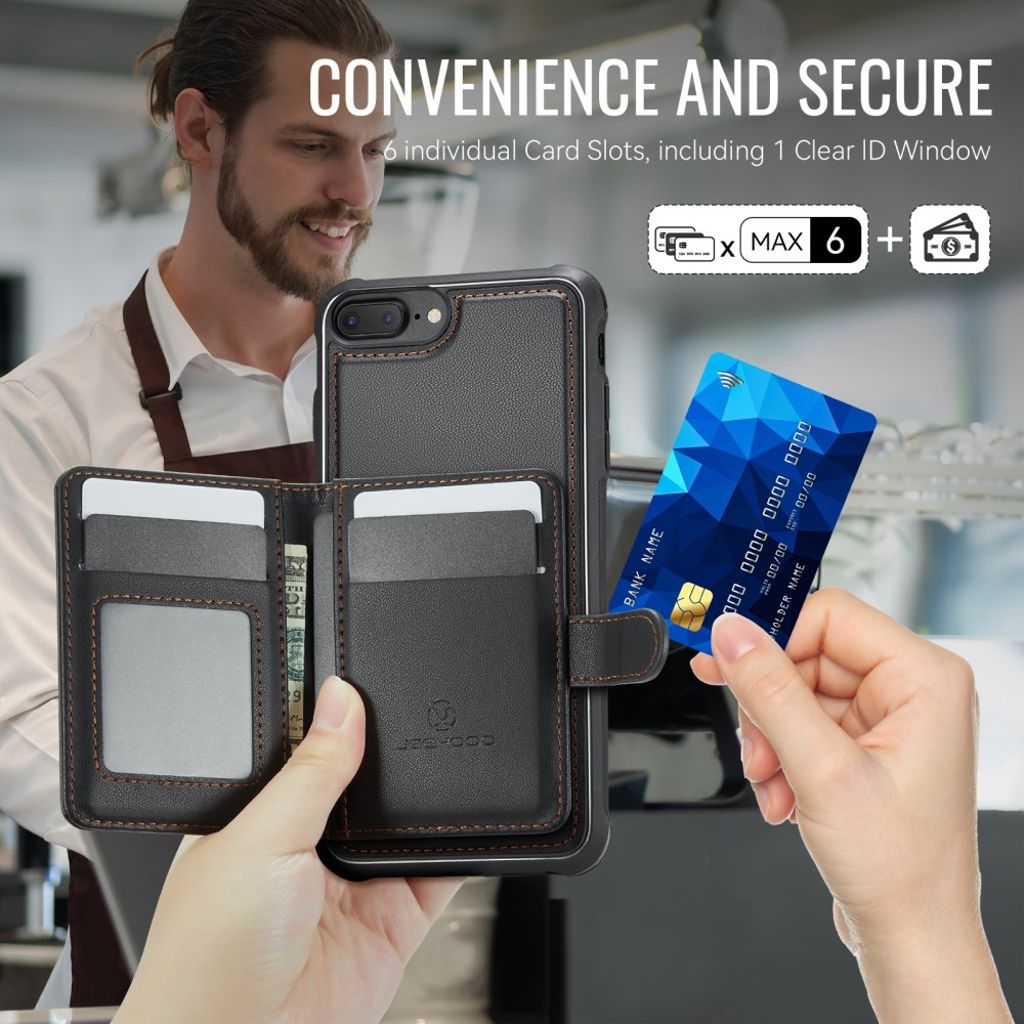 JEEHOOD iPhone 7 Plus / 8 Plus Skal med MagSafe - Svart