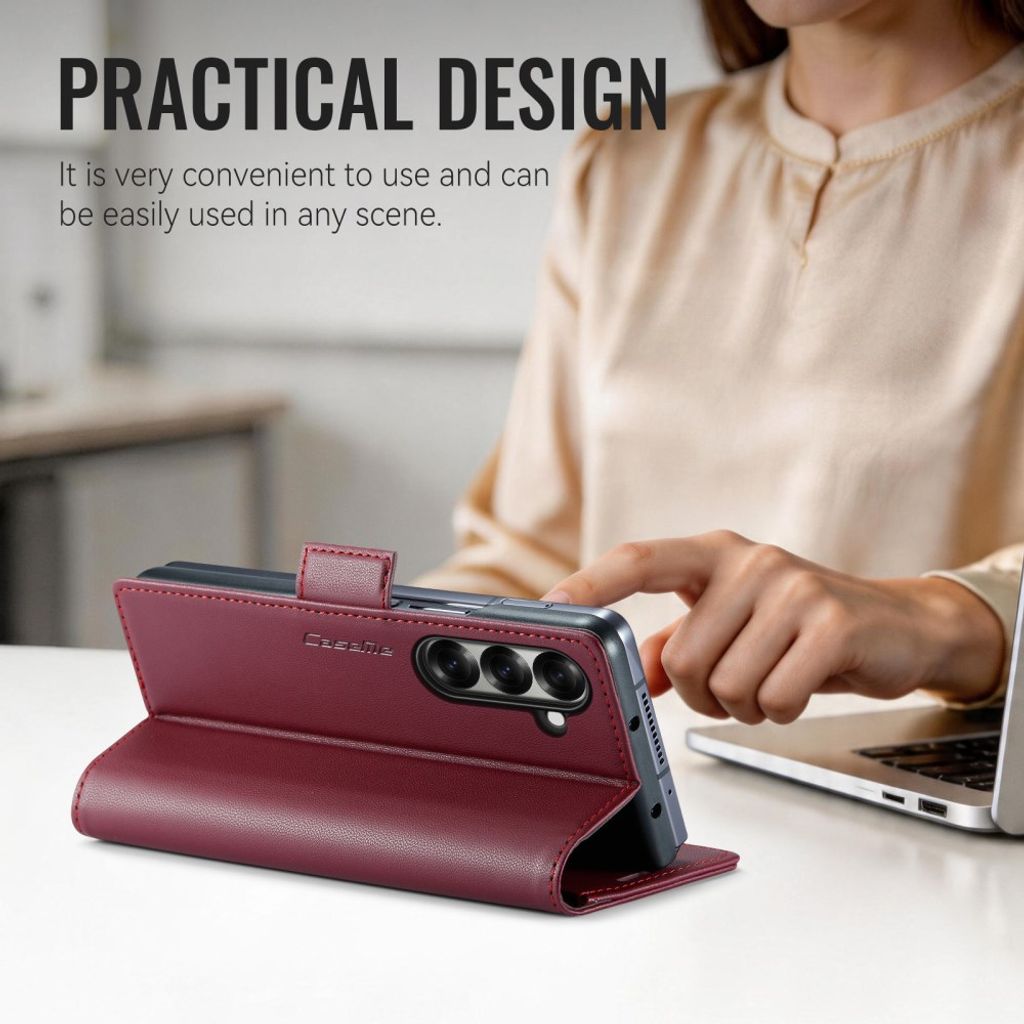 CASEME Samsung Galaxy Z Fold8 Ultra Flip Cover med RFID blokering - Rød