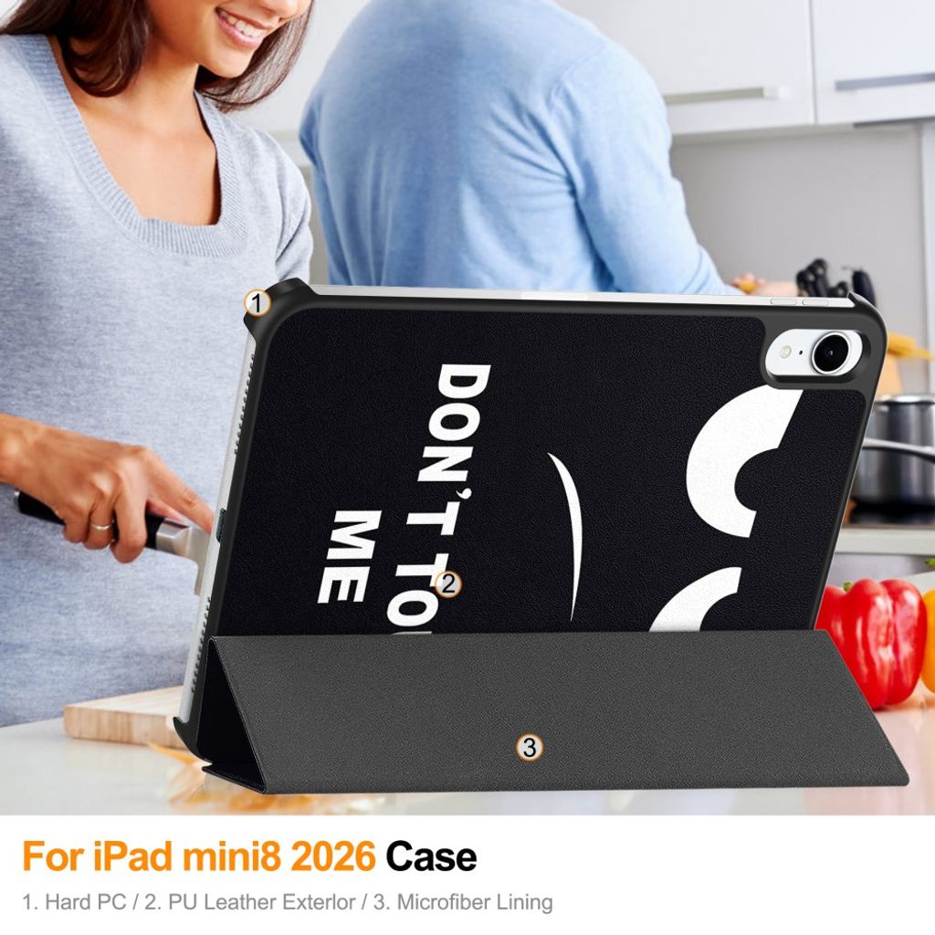 iPad Mini (2026) Kotelo kuviolla - Don't Touch Me