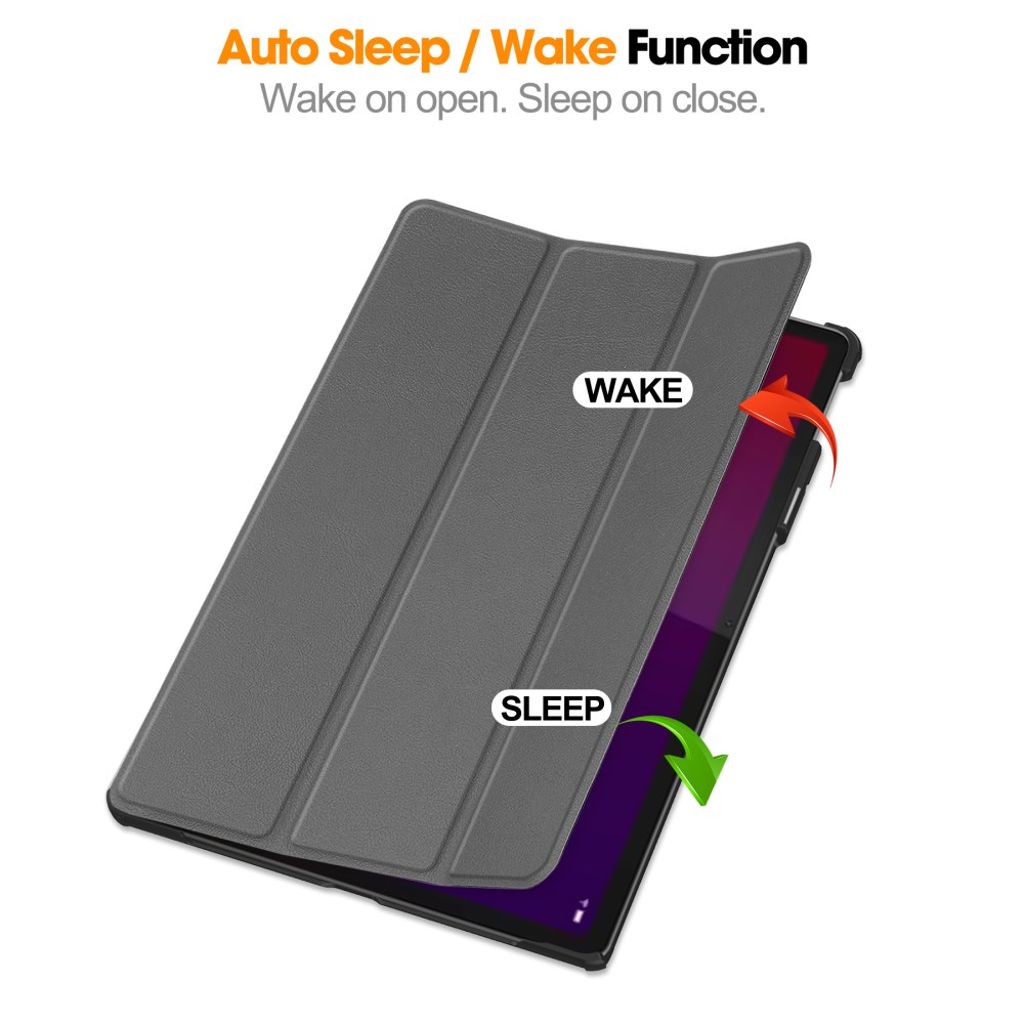 Lenovo Yoga Tab 11.1 Etui Støtsikker Tri-Fold Deksel - Grå