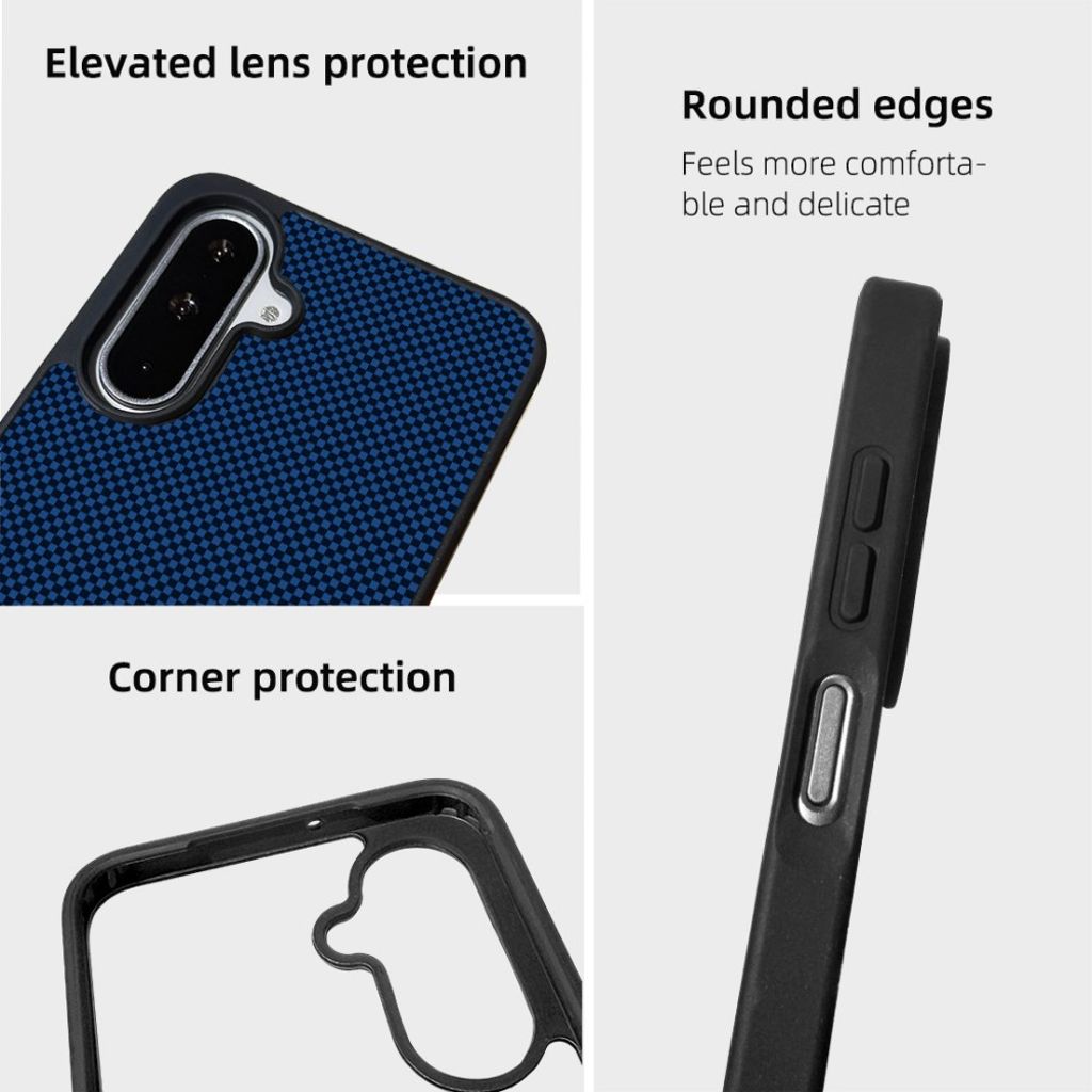 Samsung Galaxy A27 EYCASE Kevlar Series MagSafe-kompatibel Deksel – Mørkblå