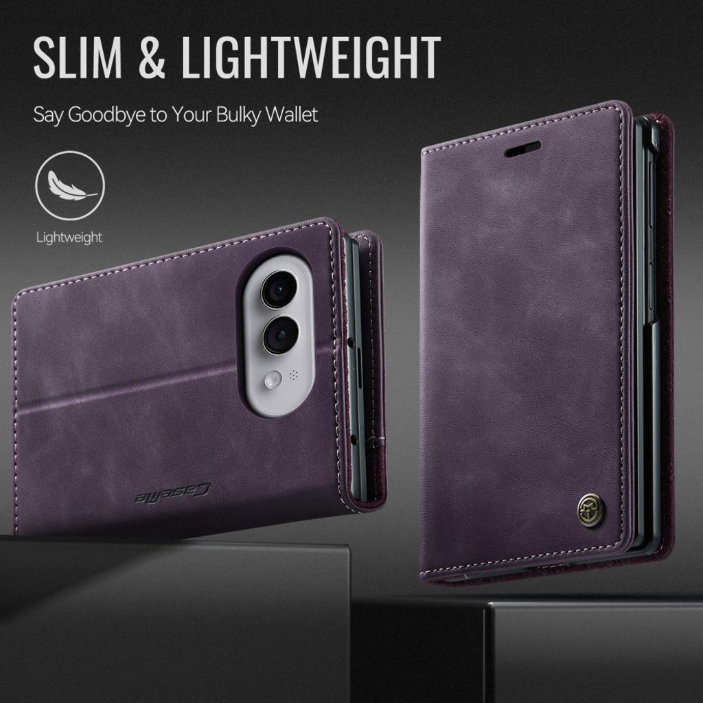 CASEME iPhone Duo Lompakkokotelo RFID-suojauksella - Violetti