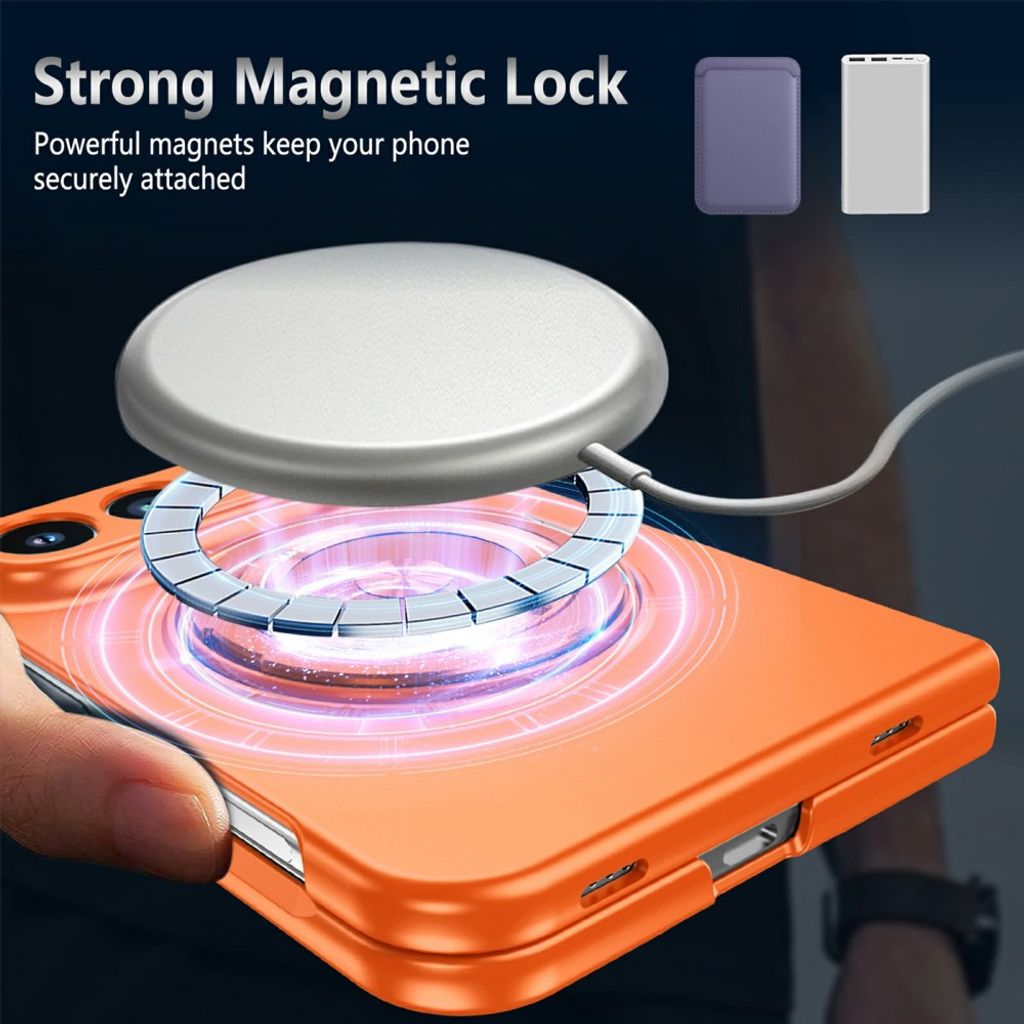 iPhone Duo MagSafe-skal med roterande ringhållare - Orange