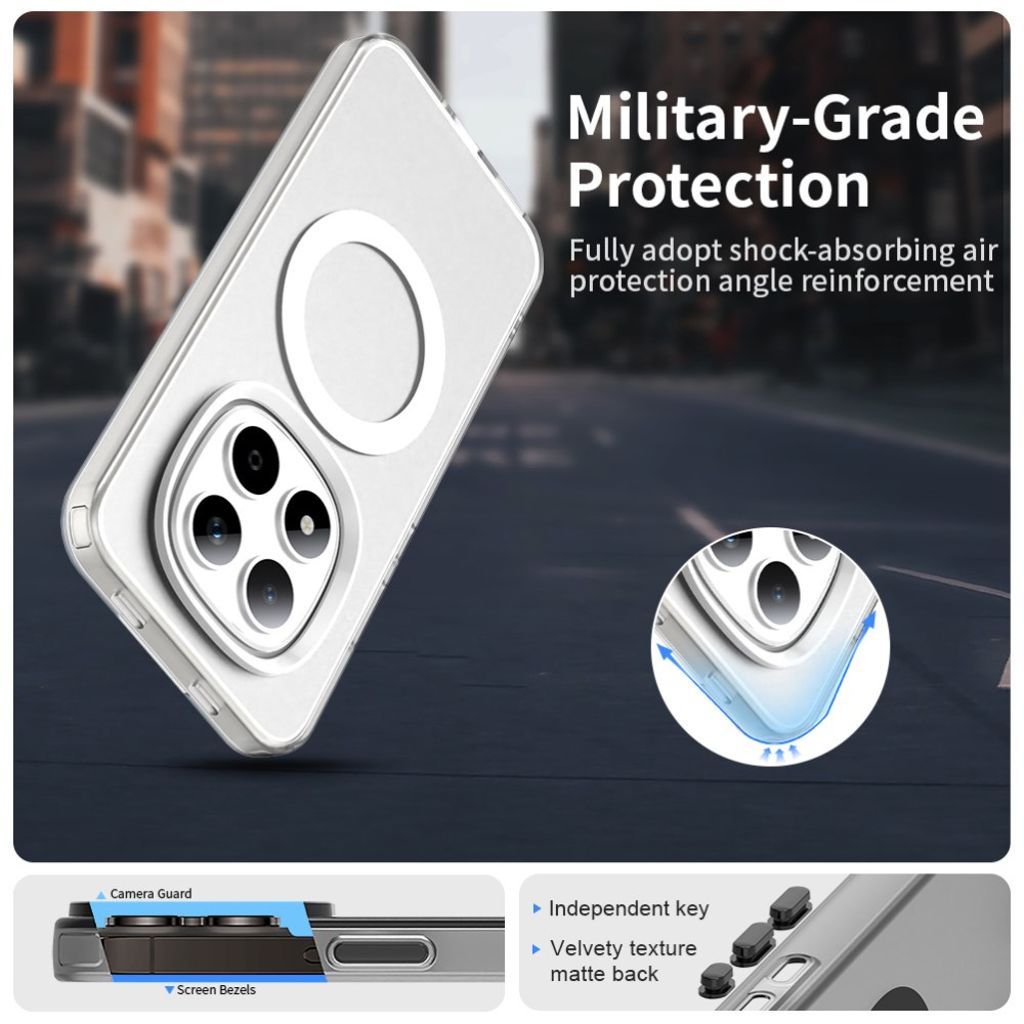 Xiaomi Redmi Note 15 Pro 5G Cover MagSafe kompatibel Hybrid - Hvid