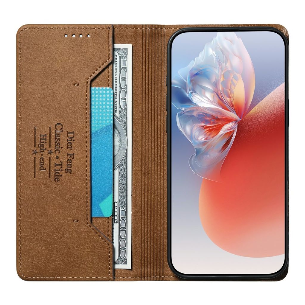 DIETFENG Google Pixel 11 Pro XL Plånboksfodral med RFID-blockering - Ljusbrun