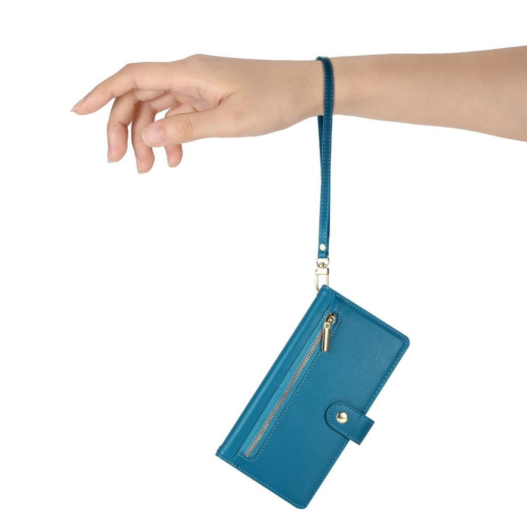 Samsung Galaxy S26 Edge Plånboksfodral med Avtagbara Remmar – Blå